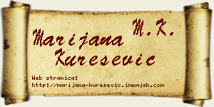 Marijana Kurešević vizit kartica
